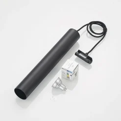 pendellampe Linaro, 40 cm, sort, 1-faset, GU10^Lindby Clearance