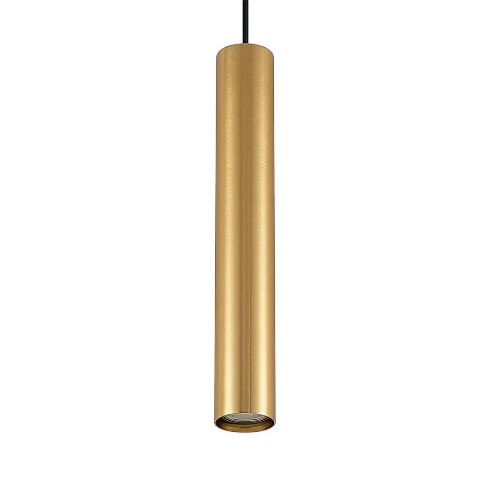 Lindby pendellampe Linaro, 40 cm, guld, 1-faset, GU10