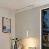 Lindby Skinnesystem>pendellampe Linaro, 20 cm, hvid, 1-faset, GU10