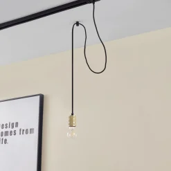 Lindby pendellampe Linaro, Ø 4,6 cm, guld, 1-faset, E27