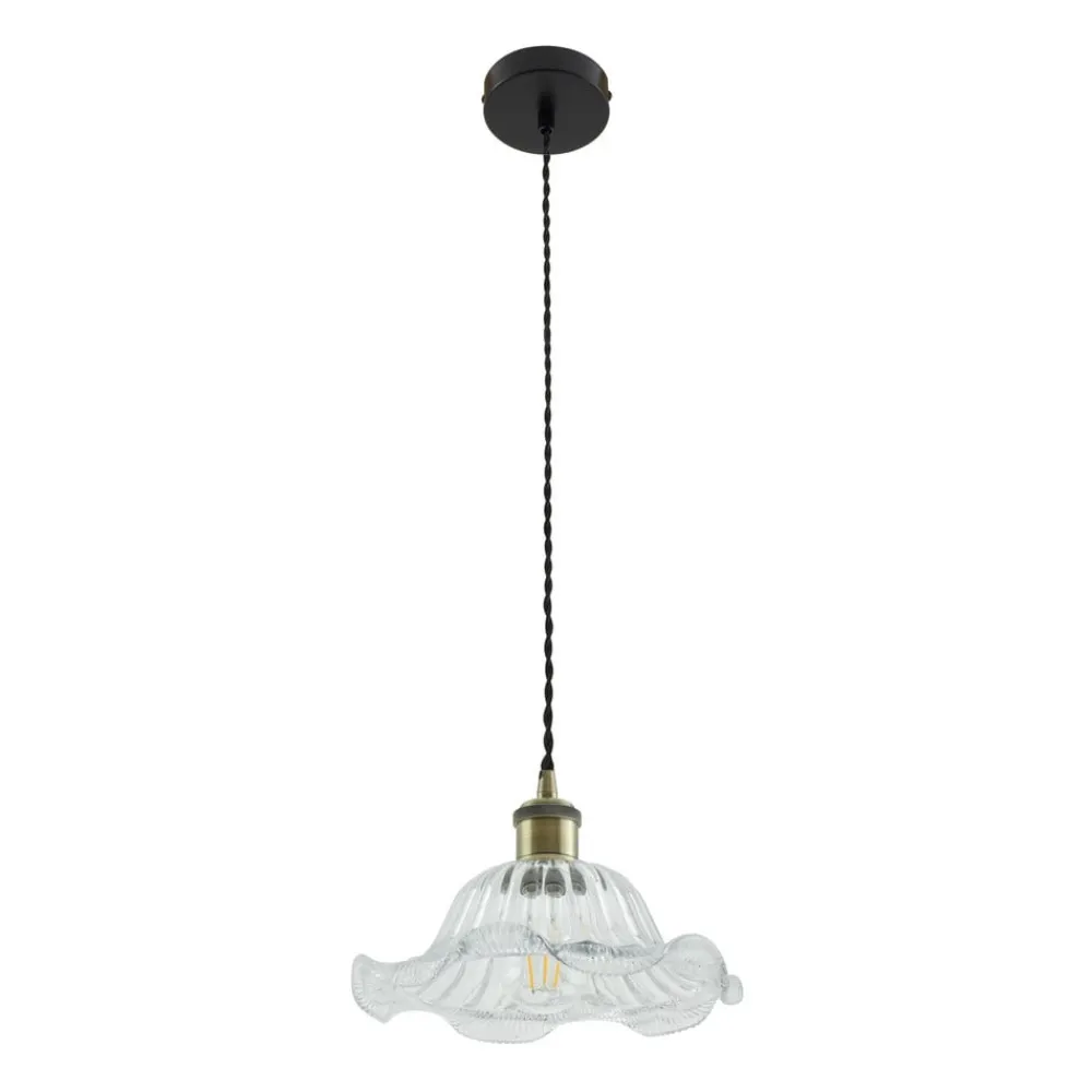 Lindby Pendellamper|Pendellamper>pendellampe Ludowika, transparent, glas, Ø25cm, E27