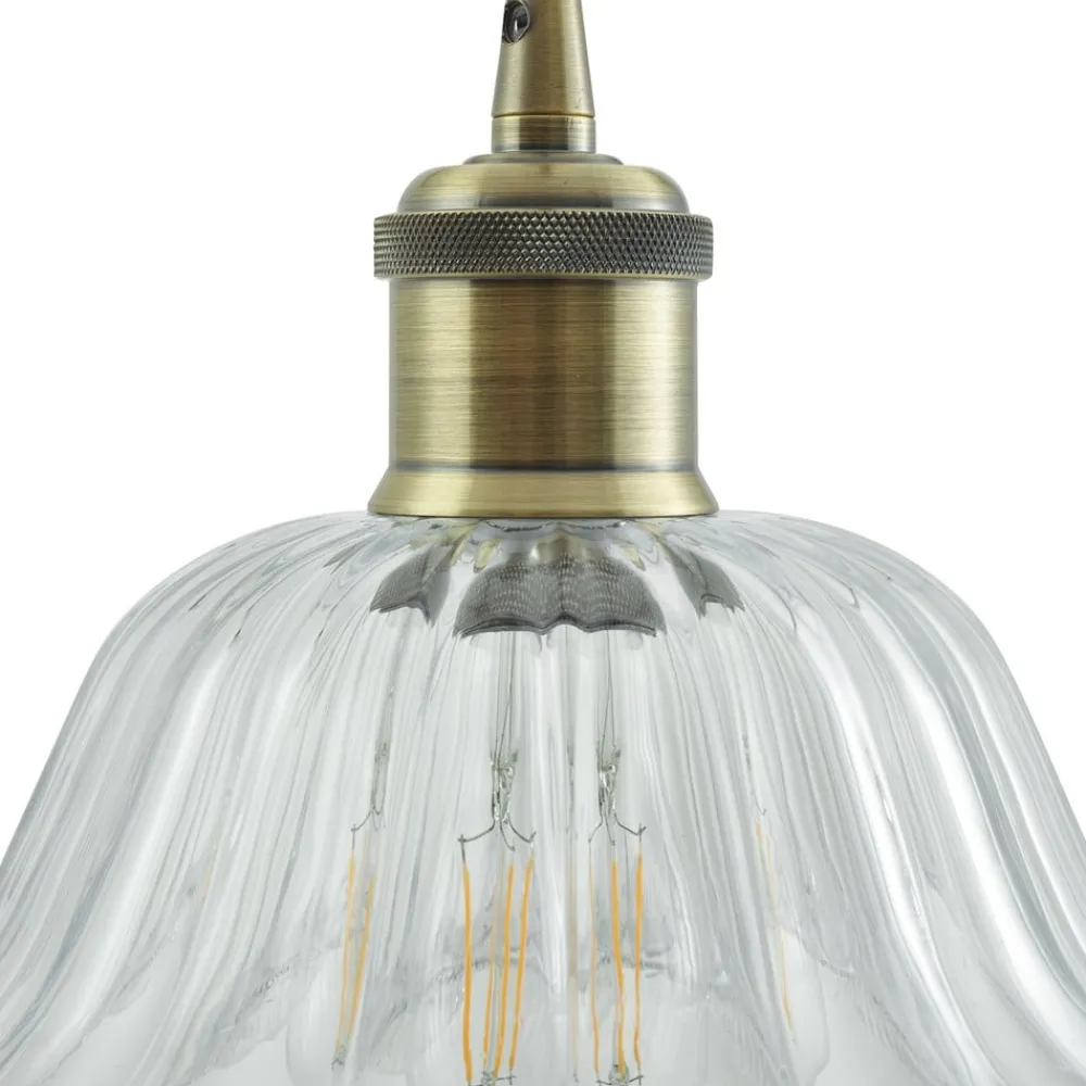 Lindby Pendellamper|Pendellamper>pendellampe Ludowika, transparent, glas, Ø25cm, E27