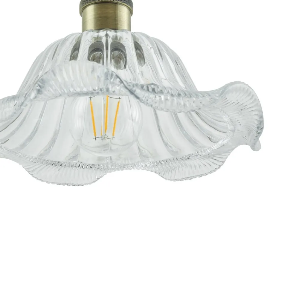 Lindby Pendellamper|Pendellamper>pendellampe Ludowika, transparent, glas, Ø25cm, E27