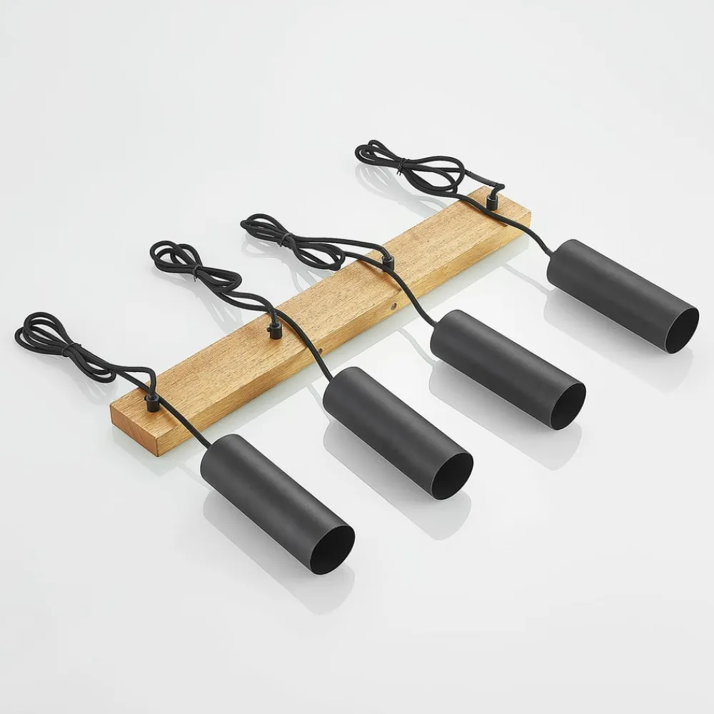 Lindby pendellampe Maniva. 60 cm, 4 lyskilder, sort, GU10