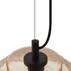 Lindby pendellampe Orliana, Ø 35 cm, ravfarvet, glas