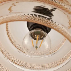 Lindby pendellampe Orliana, Ø 35 cm, ravfarvet, glas