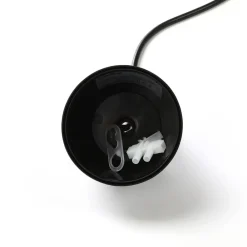 Lindby pendellampe Simaria, sort, tekstil, Ø 60 cm, E27