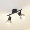 Lindby Spotlights>Pendura loftlampe, 2 lyskilder, sort, glas
