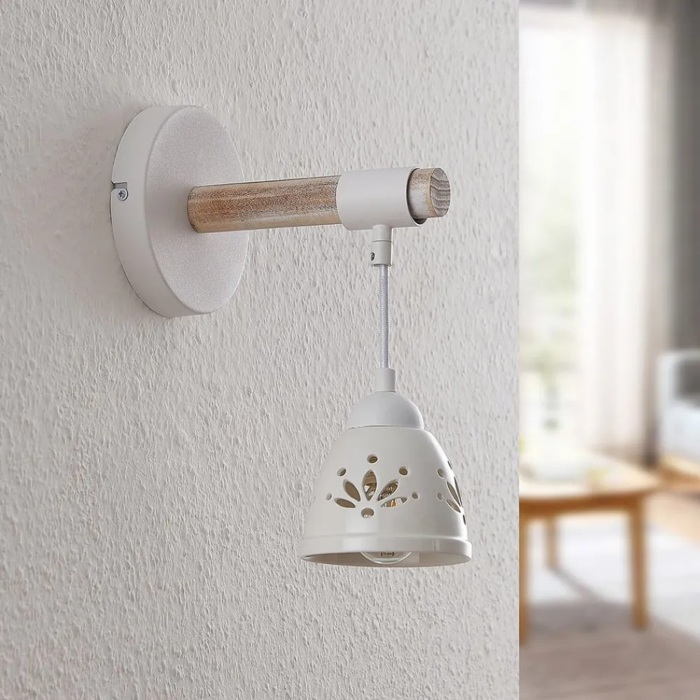 Pimana væglampe med keramisk skærm^Lindby