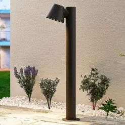 Lindby Terrassebelysning|Gadebelysning>pullert Ileyna, antracit, metal, 70 cm