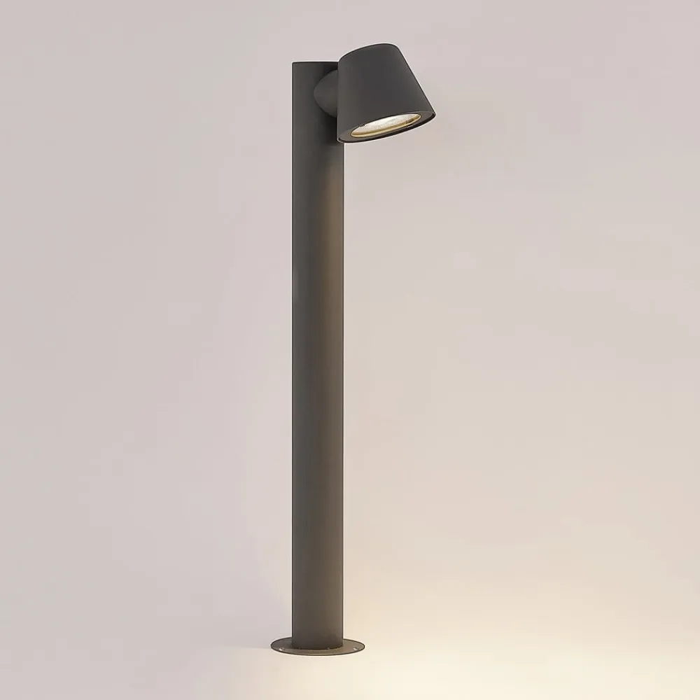 Lindby Terrassebelysning|Gadebelysning>pullert Ileyna, antracit, metal, 70 cm