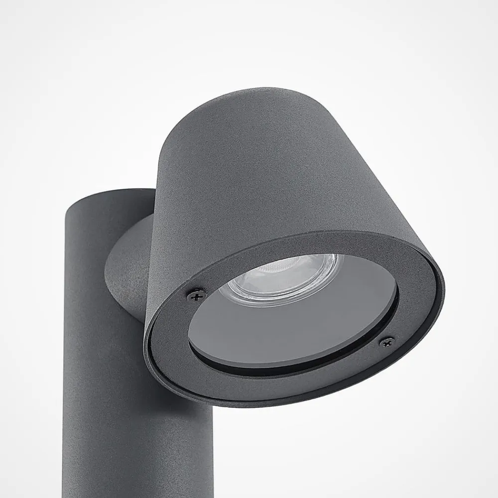 Lindby Terrassebelysning|Gadebelysning>pullert Ileyna, antracit, metal, 70 cm