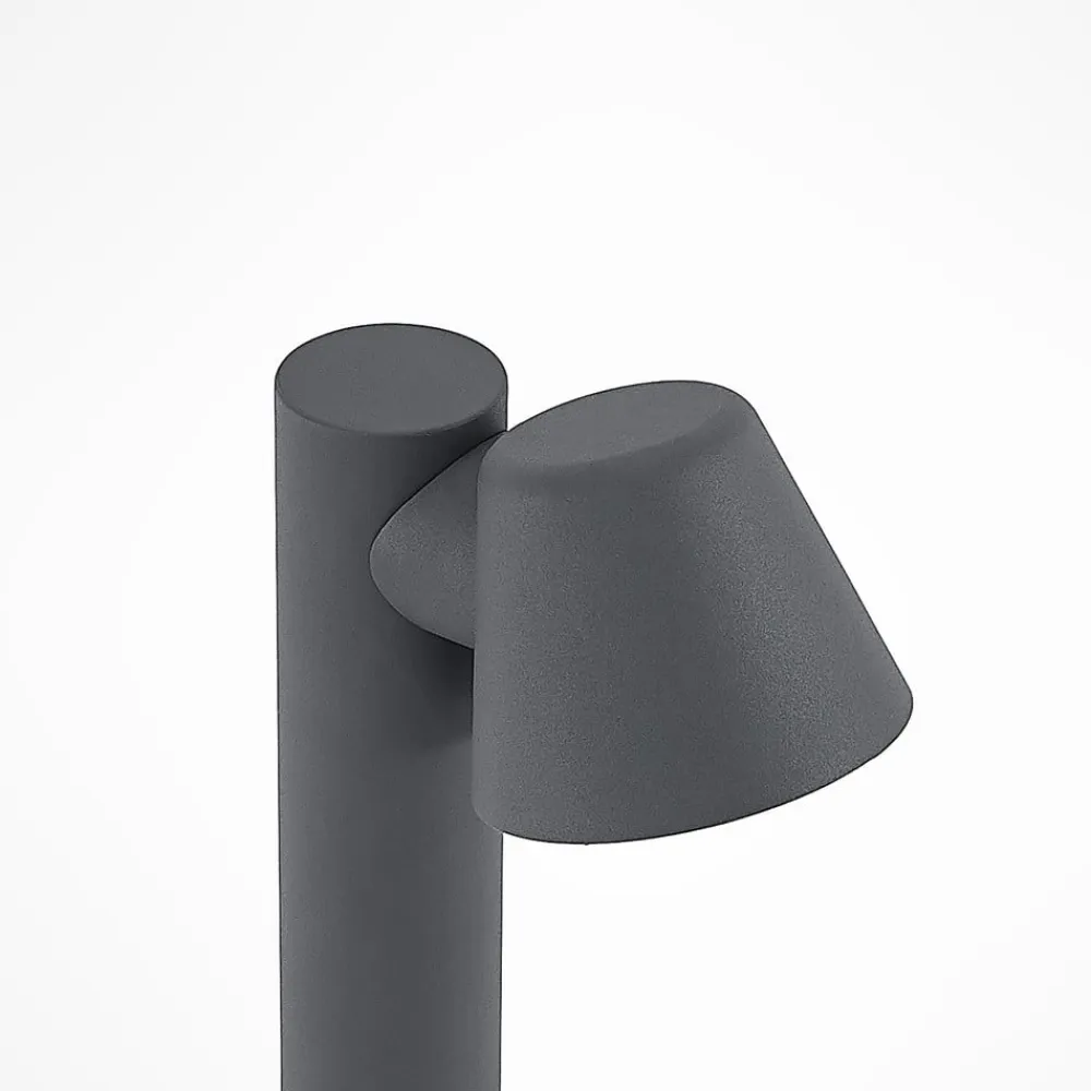 Lindby Terrassebelysning|Gadebelysning>pullert Ileyna, antracit, metal, 70 cm