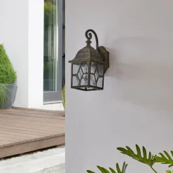 Lindby Væglamper>Purnima væglampe i lygte-look