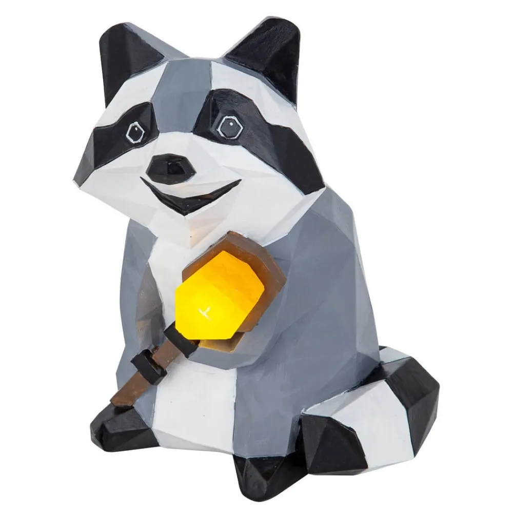 Lindby Dekorationsbelysning|Solcellelamper>Racoon LED-solcellelampe, figur, vaskebjørn