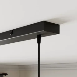 Lindby Rangina pendellampe, 100 cm, kobber, 3 lyskilder, glas