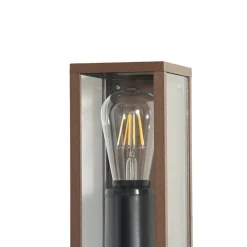 Lindby Robigus udendørs væglampe, rustfarvet, aluminium