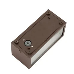 Lindby Robigus udendørs væglampe, rustfarvet, aluminium