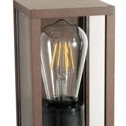 Lindby Robigus udendørs væglampe, rustfarvet, aluminium