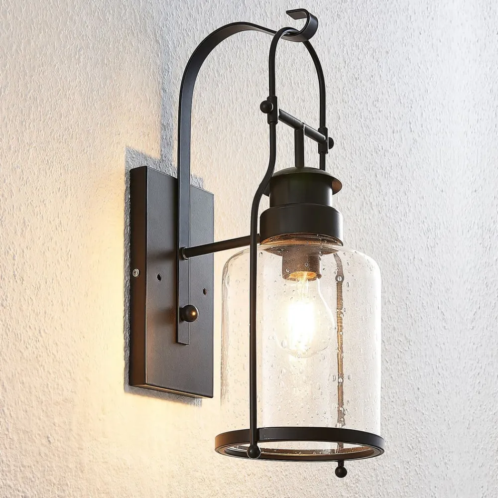 Rozalie væglampe, sort, metal, lygte, 44cm^Lindby Hot
