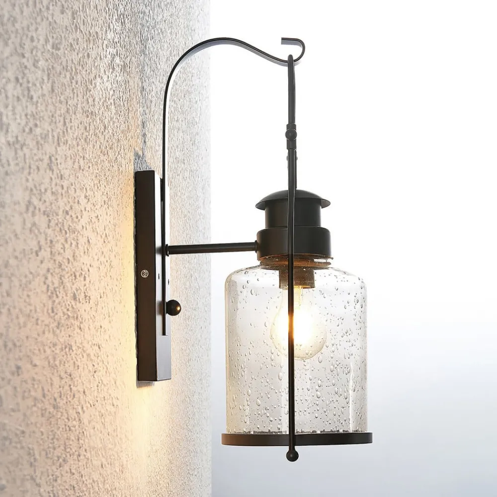 Rozalie væglampe, sort, metal, lygte, 44cm^Lindby Hot