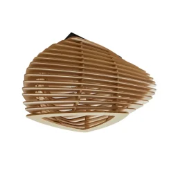 Sanza loftlampe, 50 cm, træ, buet^Lindby New