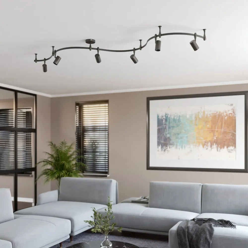 Lindby skinnesystem Delila, sort, fleksibel brug