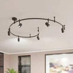 Lindby skinnesystem Delila, sort, fleksibel brug