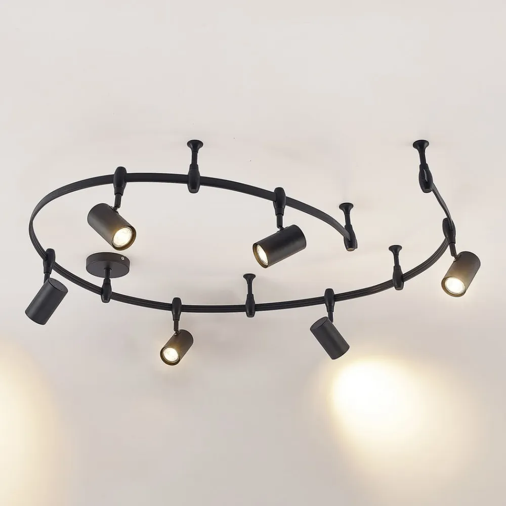 Lindby skinnesystem Delila, sort, fleksibel brug