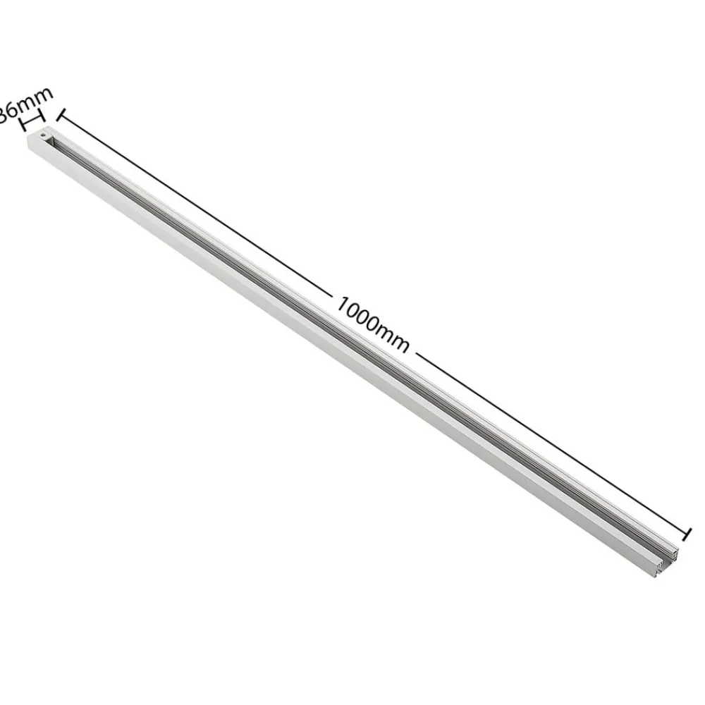 Lindby Skinnesystem>skinnesystem Linaro, GU10, 4 lyskilder, hvid, Ø 9 cm