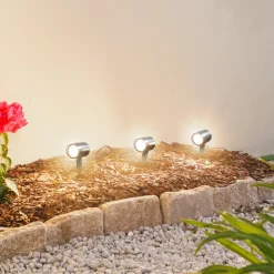 Smart LED jordspydsspot Nycta, RGB, Tuya, sæt med 3 stk^Lindby Best