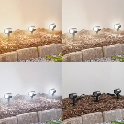 Smart LED jordspydsspot Nycta, RGB, Tuya, sæt med 3 stk^Lindby Best