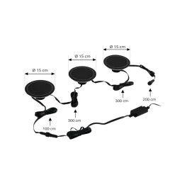 Lindby Smart LED jordspydslys Thalas, CCT ,RGB, Tuya, 3 enheder