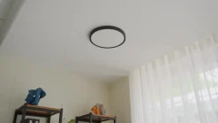 Lindby Smart LED loftlampe Pravin, Ø 30 cm, CCT, sort