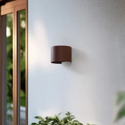 Smart LED udendørs væglampe Dara rust rund CCT RGB Tuya^Lindby Online