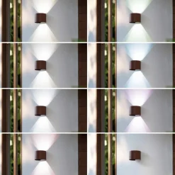 Smart LED udendørs væglampe Dara rust rund CCT RGB Tuya^Lindby Online