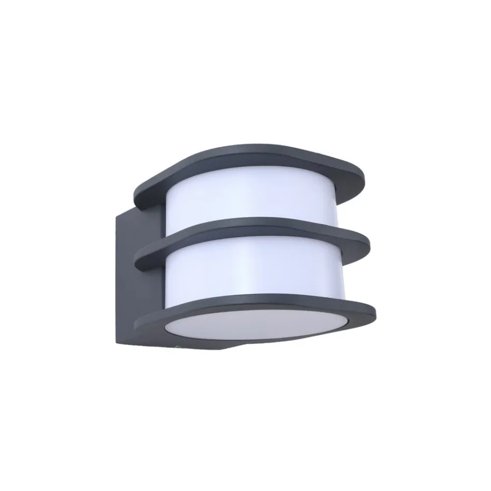 Lindby Væglamper>Smart LED udendørs væglampe Fyra, rund, CCT, RGB, Tuya