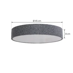 Smart LED-loftlampe Elmor Ø 45 cm grå RGB CCT^Lindby Discount