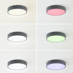 Smart LED-loftlampe Elmor Ø 45 cm grå RGB CCT^Lindby Discount
