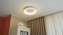 Smart LED-loftslampe Yasmen, hvid, metal, CCT, Tuya^Lindby Online