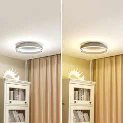 Smart LED-loftslampe Yasmen, hvid, metal, CCT, Tuya^Lindby Online