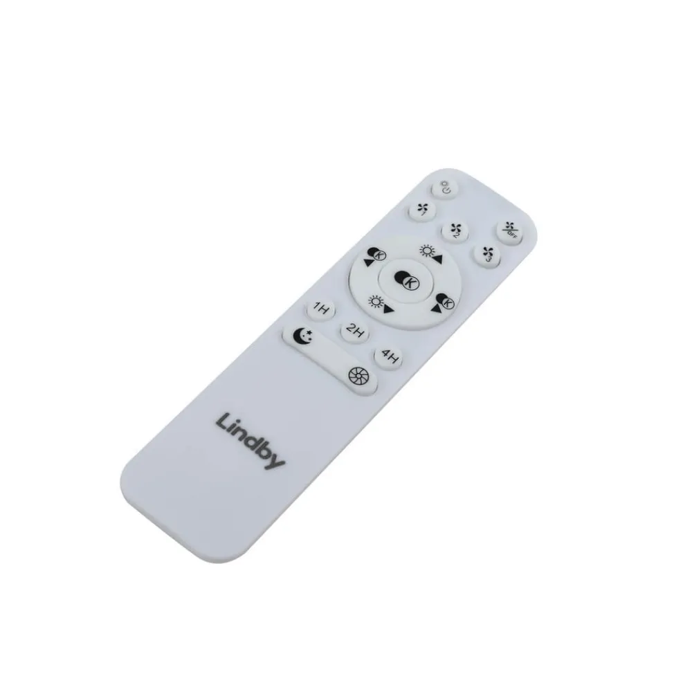 Lindby Smart LED-loftventilator Paavo, sølv, lydløs, Tuya