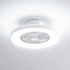 Lindby Smart LED-loftventilator Paavo, hvid, støjsvag, Tuya