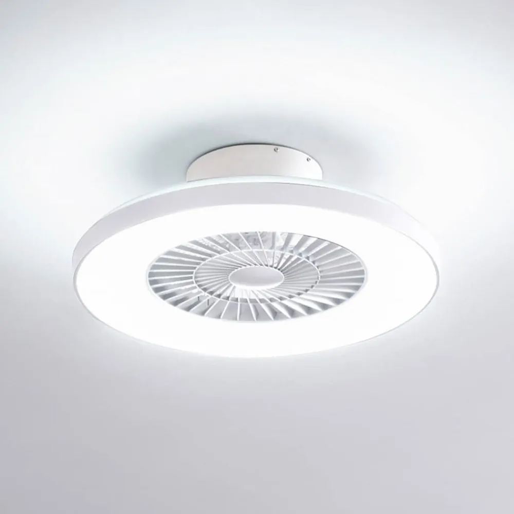 Lindby Smart LED-loftventilator Paavo, hvid, støjsvag, Tuya