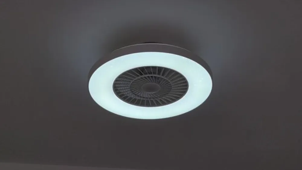 Lindby Smart LED-loftventilator Paavo, hvid, støjsvag, Tuya