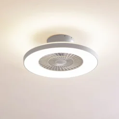 Lindby Smart LED-loftventilator Paavo, hvid, støjsvag, Tuya