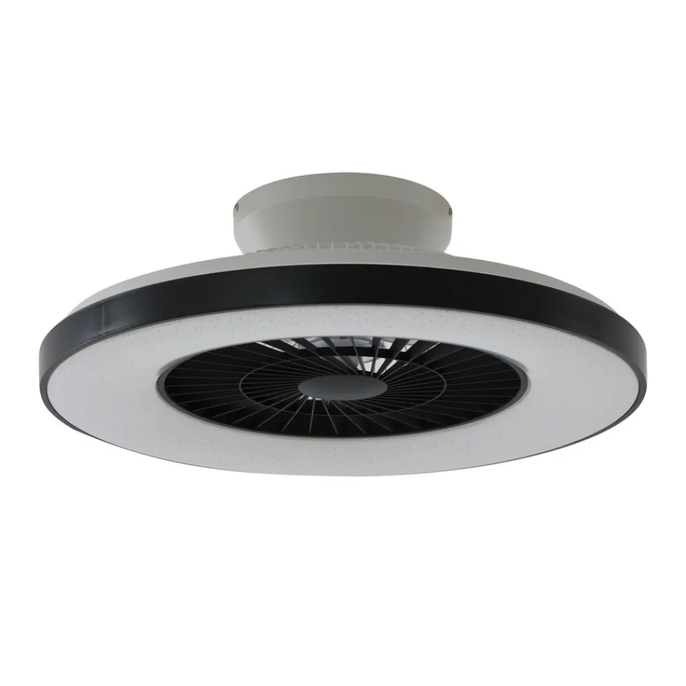 Lindby Loftventilatorer>Smart LED-loftventilator Paavo sort, lydsvag Tuya