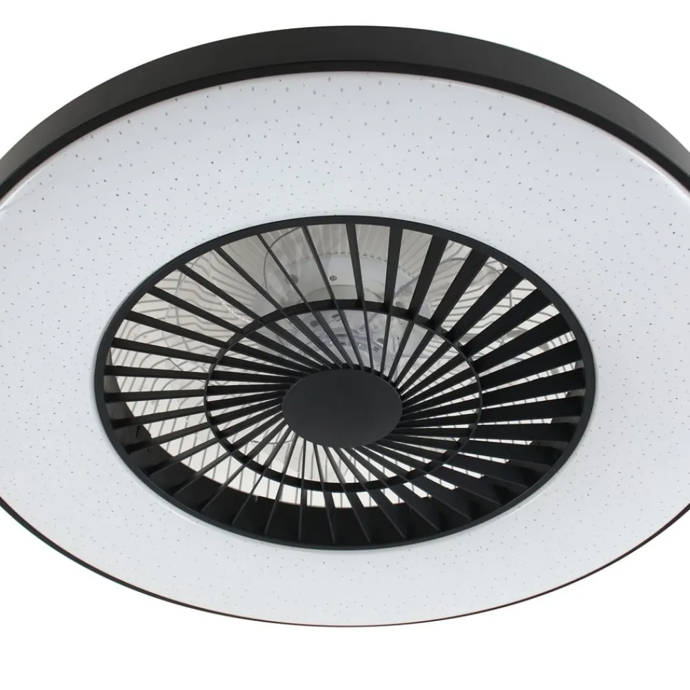 Lindby Loftventilatorer>Smart LED-loftventilator Paavo sort, lydsvag Tuya