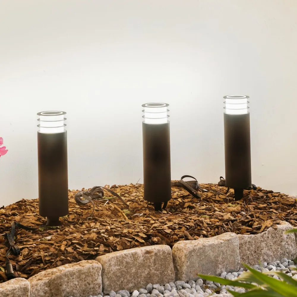 Lindby Smart LED-sokkellampe Kaelo, CCT, RGB, Tuya, 3 enheder