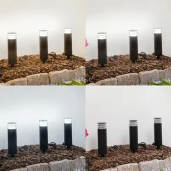 Lindby Smart LED-sokkellampe Kaelo, CCT, RGB, Tuya, 3 enheder